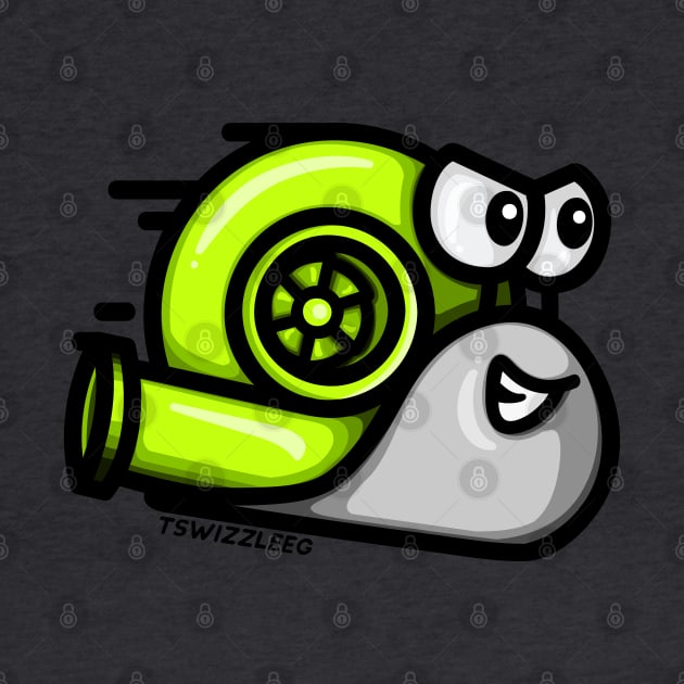 Turbo Snail - Lime Green by hoddynoddy